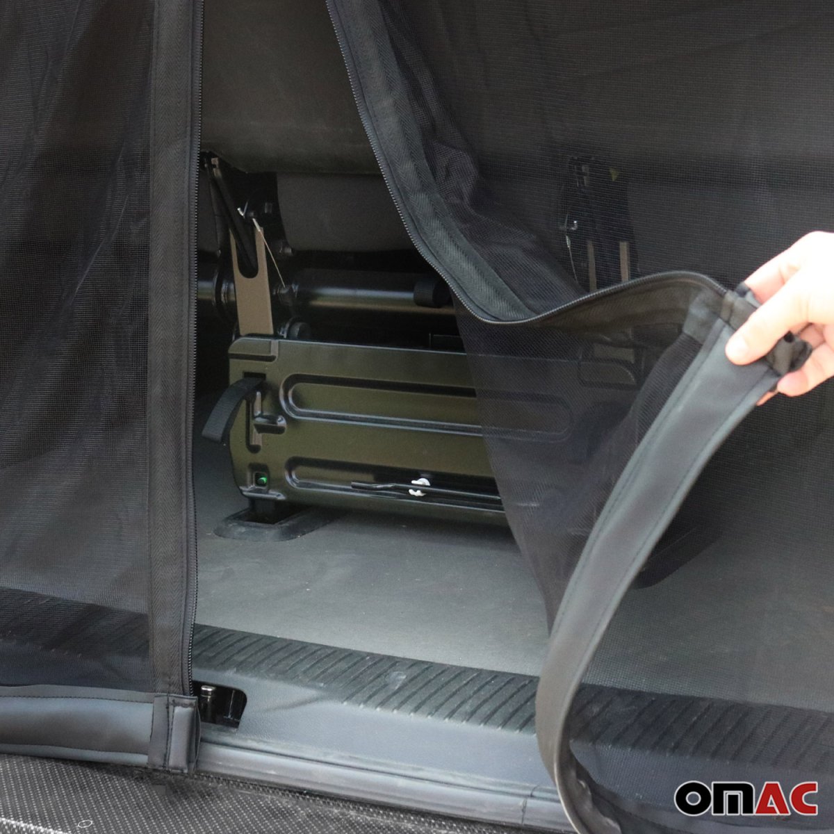 Ford Transit Mosquito Net - Barn Door - Omac - w/Magnet - Black - 2015-2024